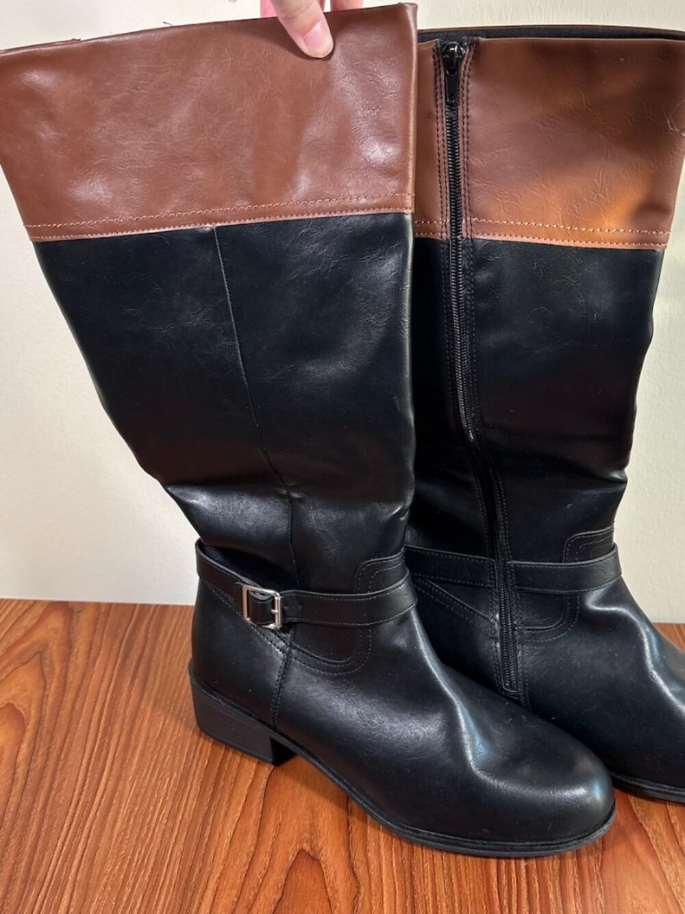 St. John's Bay Wide Calf Black Riding Boots 11